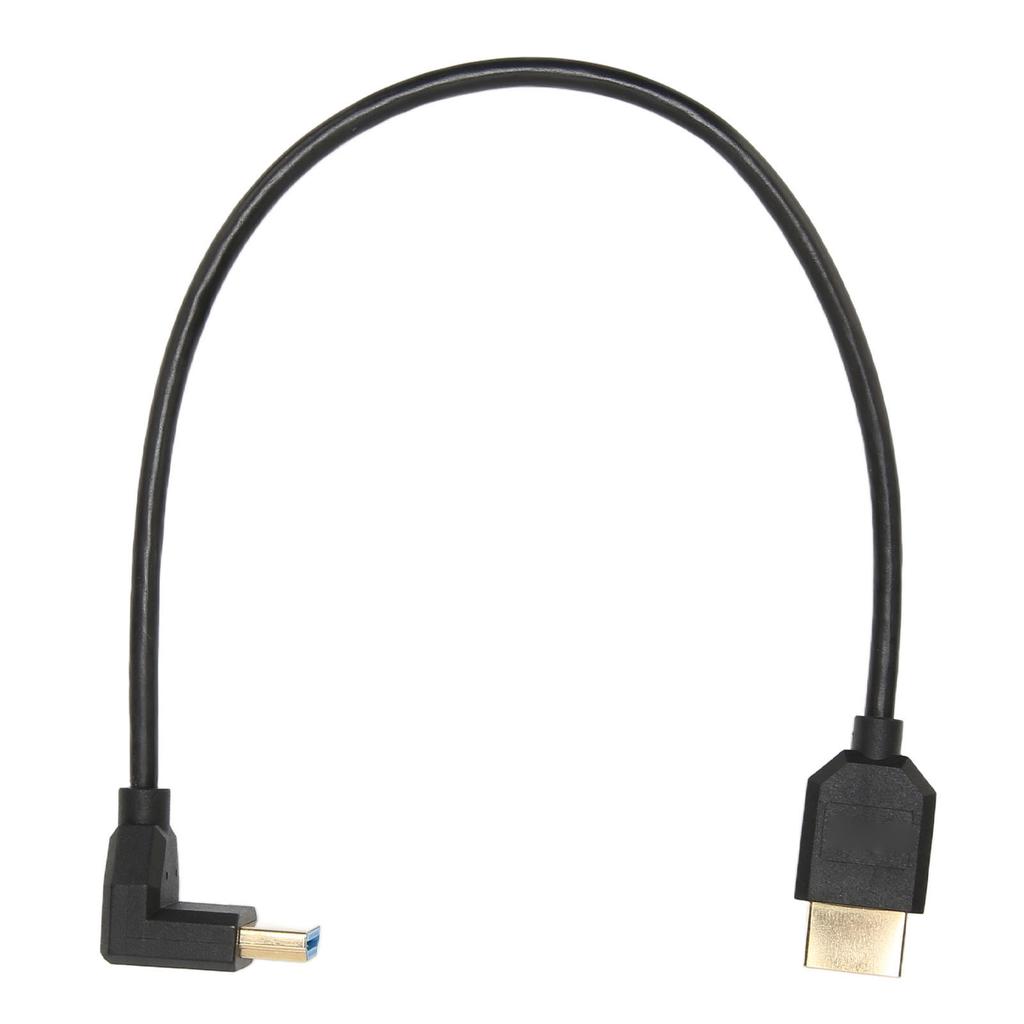 90 Degree Down HD Multimedia Interface Cable 48Gbps Gold Plated Flexible HD 8K HD Multimedia Interface Cable for Laptops