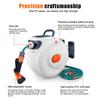 Retractable Garden Hose Reel 20M Length Lock Automatic Retractable Hose Reel Slow Return ABS with Sprayer Nozzle for Garden Wate