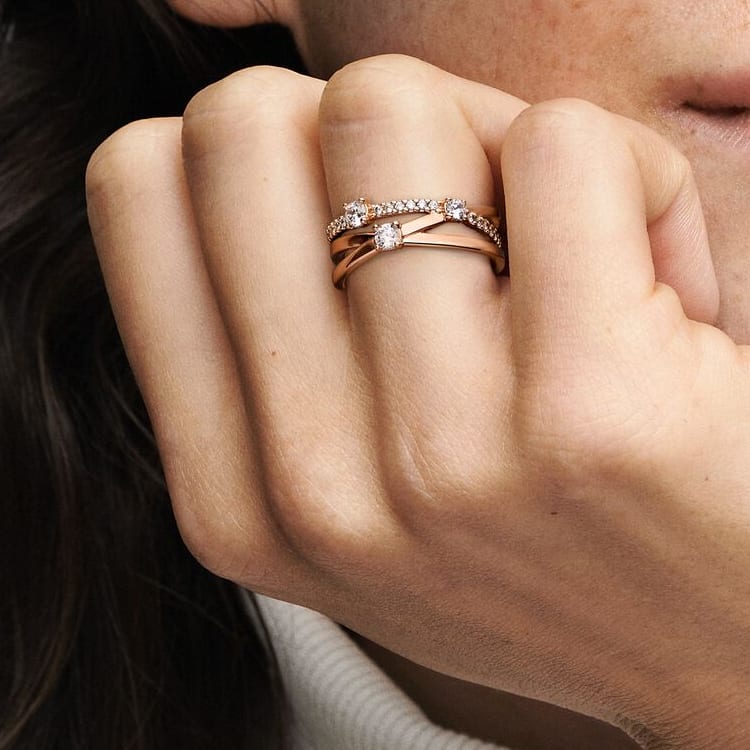 Pandora Rhinestone Rings Women's 189400C01