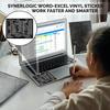SYNERLOGIC Microsoft Word/Excel (for Windows) Reference Guide Keyboard Shortcut Sticker, Laminated, No-Residue Vinyl (Black/Large)