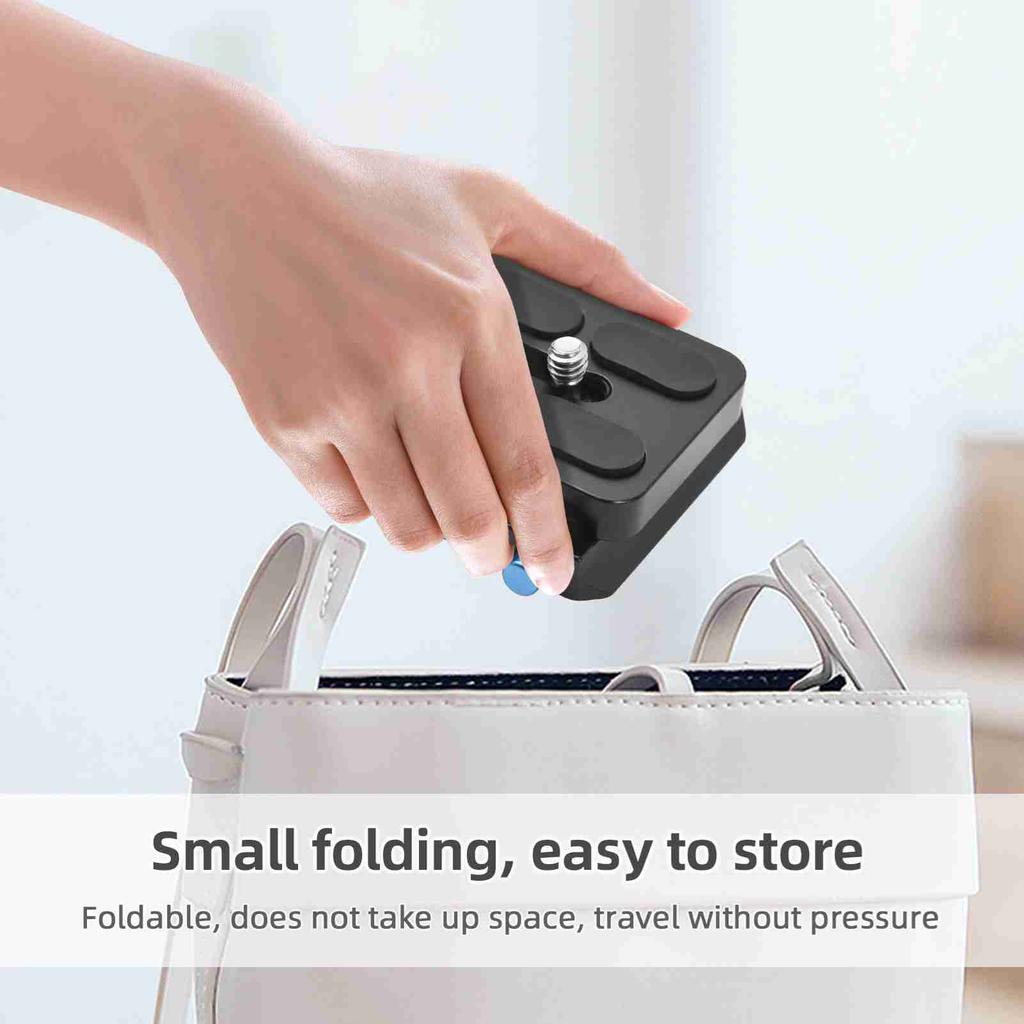 Quick Release Plate Aluminium Alloy Foldable L Shaped Camera Quick Release Plate with 1 4in and 3 8in Screw Hole for