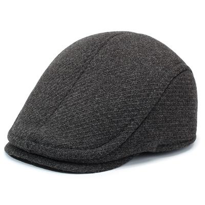 Retro Winter Hat Men's Outdoor Cold Proof Hat Thick Front Hat Gift for Dad and Grandpa Ear Protection Warm Beret