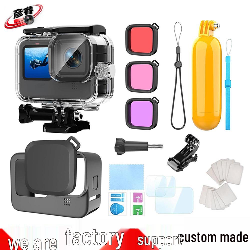 Custodia subacquea per fotocamera panoramica GoPro HERO13/12/11/10/9 Black, Cover protettiva impermeabile 60m