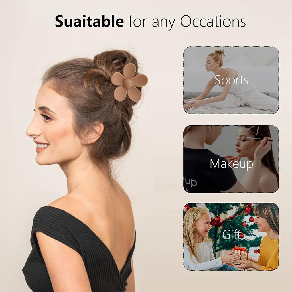 10PCS Black Coffee Large Hair Claws Elegant Acrylic Hair Clip Hairpins Barrette Crab Claw Clips Headwear For Women Girls Hair Accessories