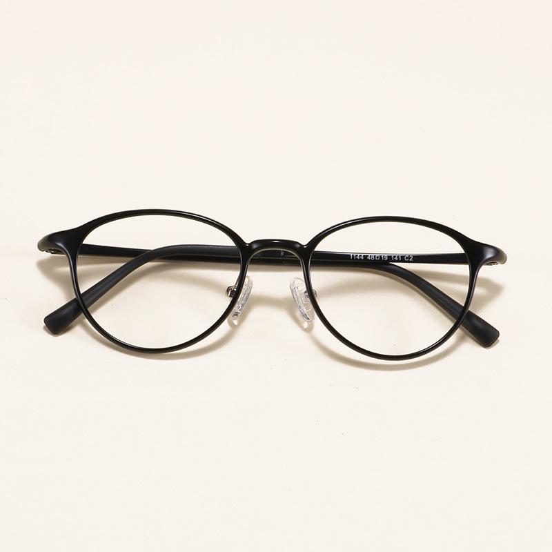 1144 Ultralight Tungsten-Carbon Plastic Myopia Eyeglass Frames for Men & Women - Small Oval Student Optical Glasses