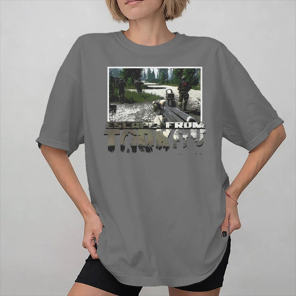 Unisexs Womens Escape From Tarkov USEC T Shirt Cotton Graphic Print Tee Shirts Top Clothing