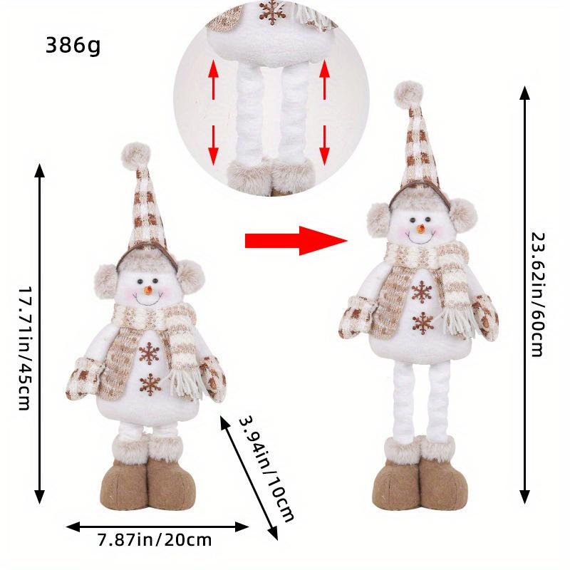 

Christmas Collectible Stretchable Snowman & Reindeer Dolls Set - Festive Knitted Figurines for Holiday Display