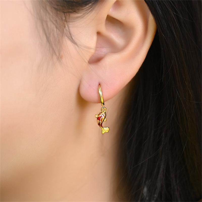 Women's Earrings Original S925 Silver Star Ladybug, Koi Earrings Suitable For Party Couple Gifts Fashion New Products
