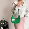 Large Capacity Half-moon Bag Dumpling Shape Women Underarm Bag Flower Shoulder Bag  Streetwear