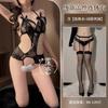 Sexy lingerie sexy hot lace one-piece pure desire bow small chest free uniform tights