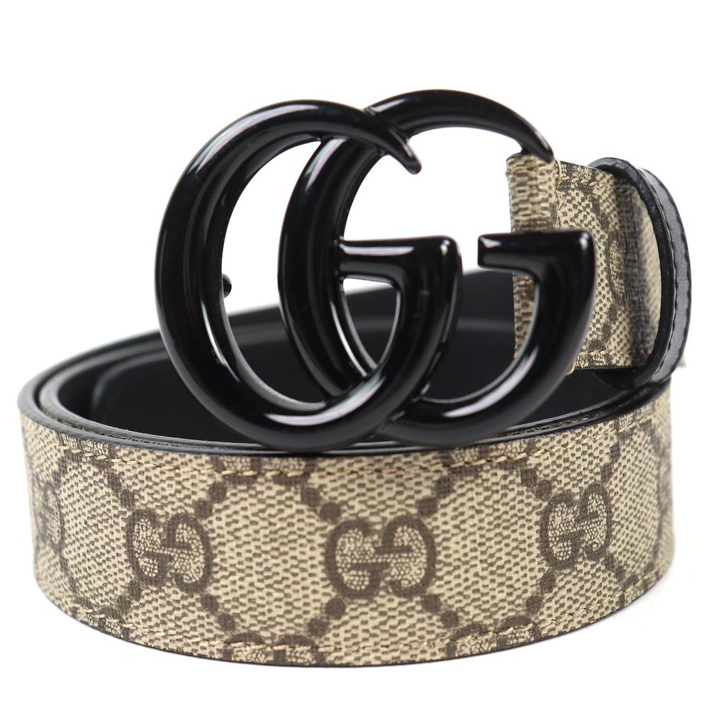Excellent GUCCI Belt GG Marmont GG Supreme Beige GG Supreme Women 525040 Used