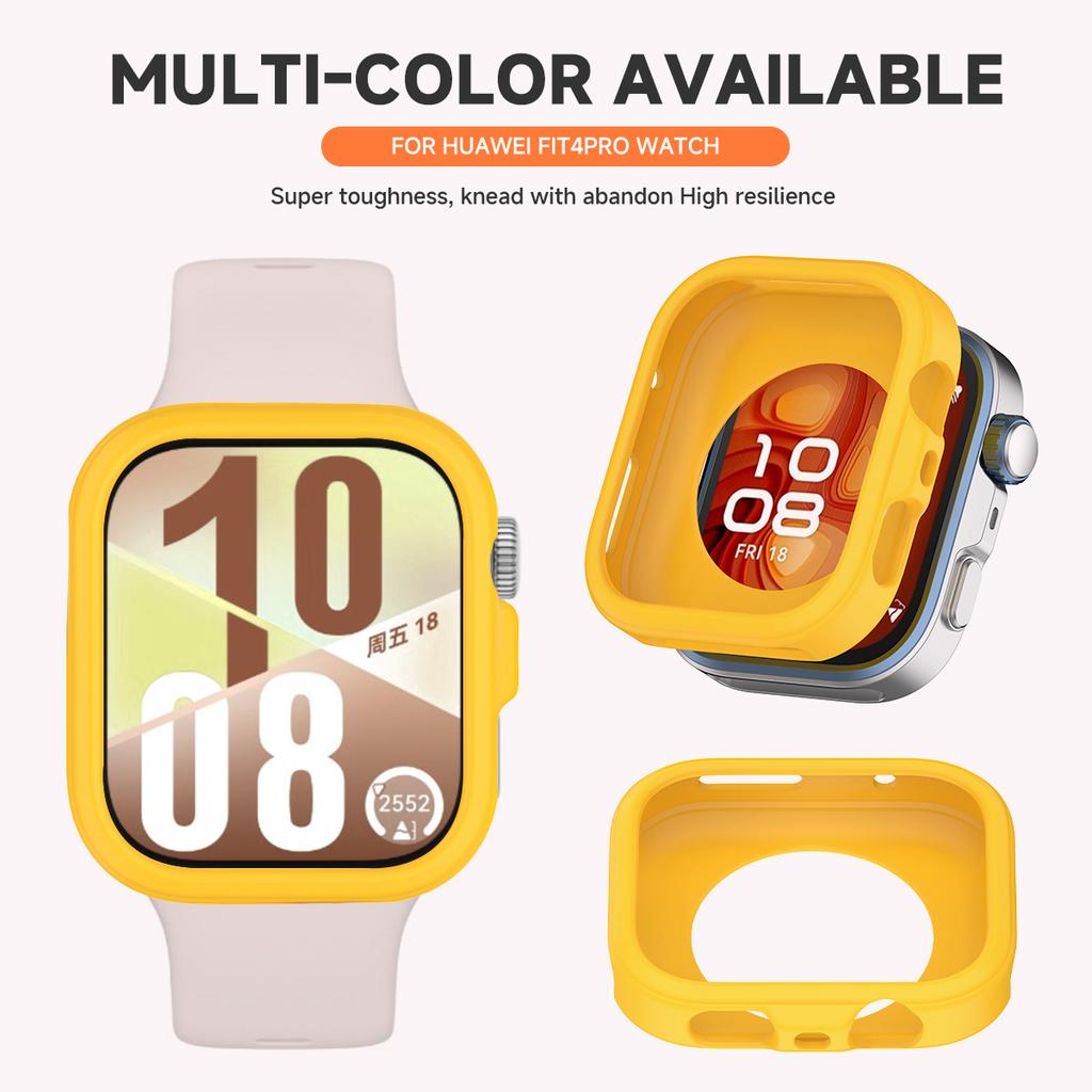 Soft Silicone Hollow Case for Huawei Watch Fit 4 4Pro Smart Watch Bumper Protector for Huawei Watch Fit4 Pro Shell Accessoies