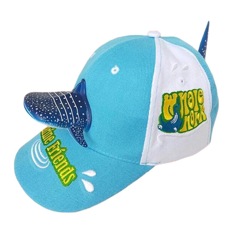 

3D Животная Бейсболка с Регулируемым Ремешком Акула-кит Солнцезащитная Кепка Для Детей и Взрослых Мягкий Хлопок Дизайн Праздничный Головной Убор aldult 56 to 58cm
