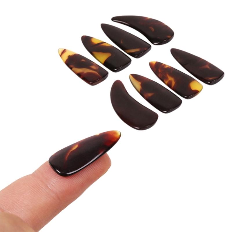 8Pcs/set Guzheng Thumb Protector Guitar Picks Banjo Picks Thumb Cover Finger Picks Guzheng Plectrum Instruments Parts