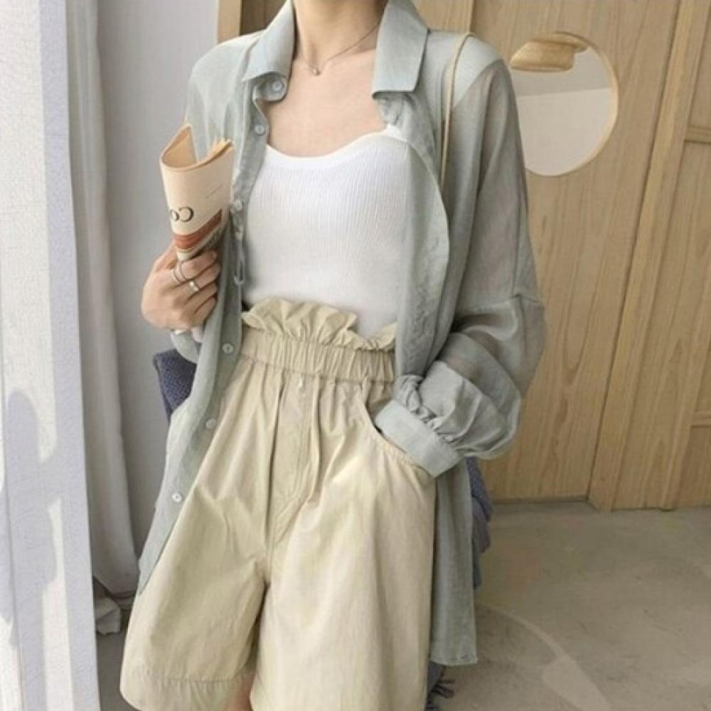New Arrivals Open Run Silky Sheer Shirt Loose Fit