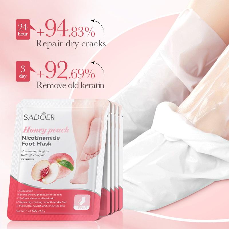 1 Paar Sadoer Vruchten Voetmasker Hydraterend Voet Peeling Mask Exfoliërend Voor Voeten Spa Pedicure Exfoliant Voeten Huidverzorging