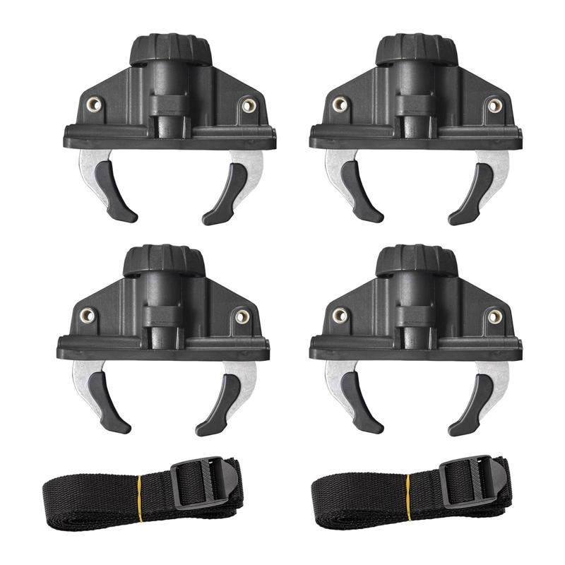 4x Car Roof Box Crab Clips Clamps Accessory Universal Fit Fits Slotted Rails