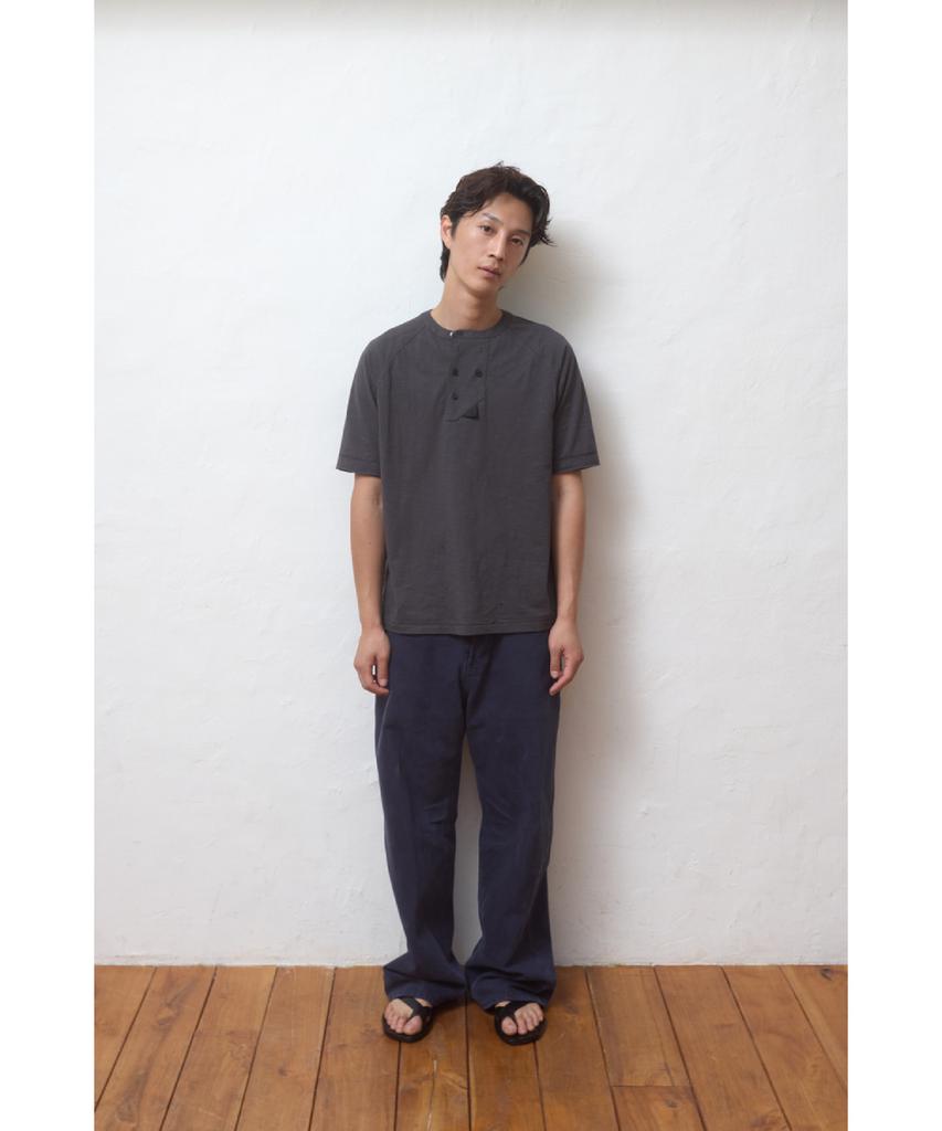 Haechinglum Double Breasted Tee Slub Charcoal
