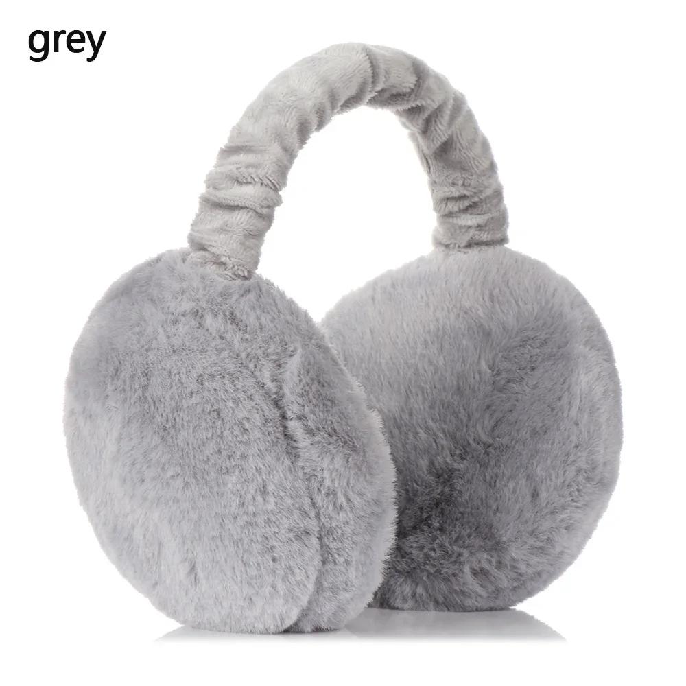 Morbido peluche scaldino per le orecchie inverno caldo paraorecchie per donna uomo moda colore solido paraorecchie protezione dal freddo esterno paraorecchie copertura per l'orecchio