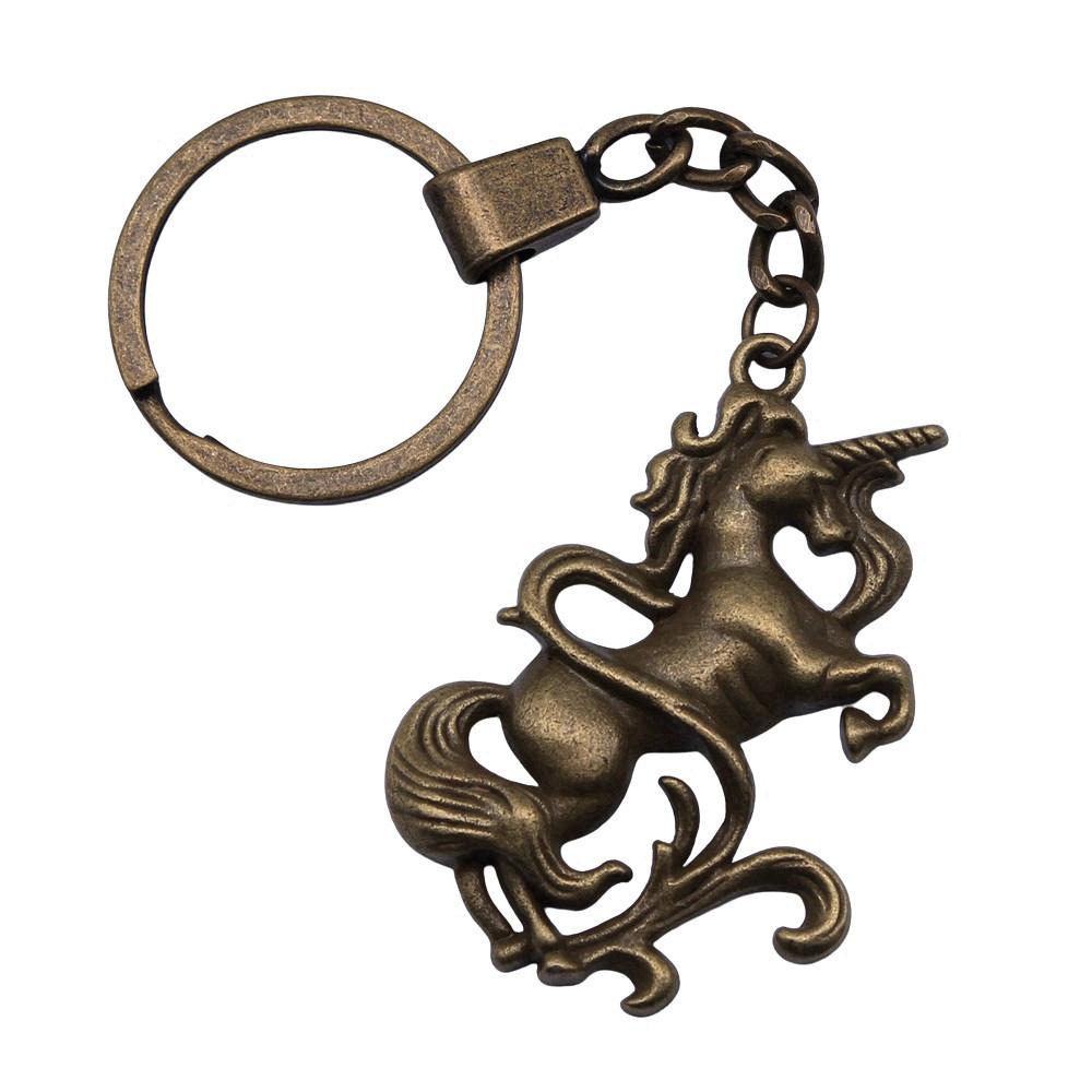 Pendentifs Porte-clés Éléphant Amoureux des Animaux Bijoux en Métal Artisanat Anneau 30mm