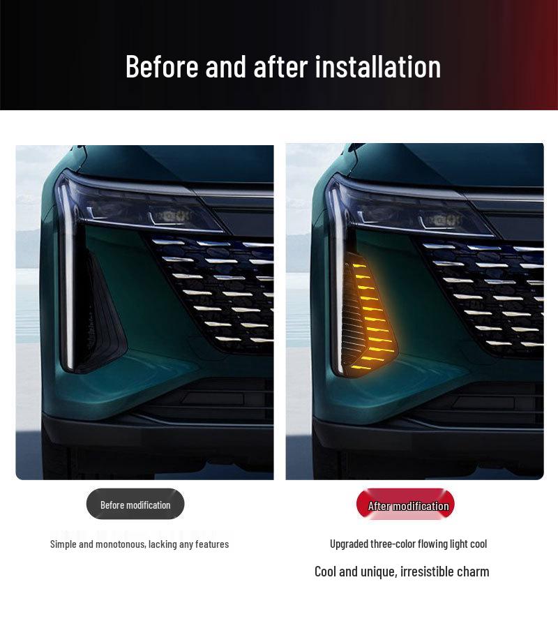 LED Daytime Running Lights for Chery Exeed Yaoguang OMODA C9 Front Bumper DRL Modification