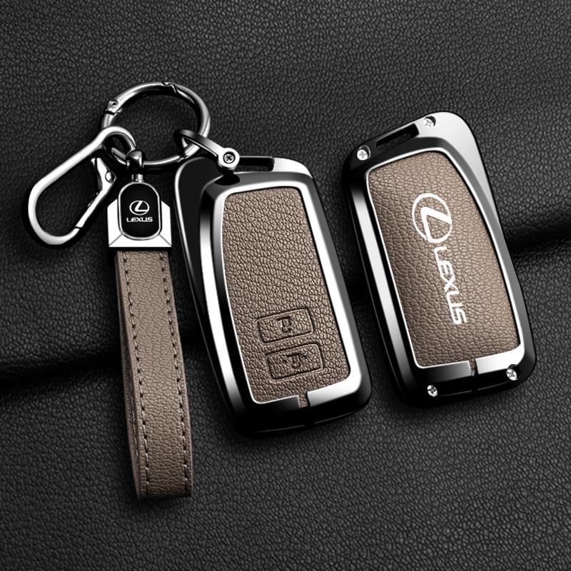 Leather Car Key Cover Case Shell for Lexus RX350 NX300 Es300h Rx450h GS300 GX470 IS250 ES350 LX570 GX460 Nx300h Is300h Keyring