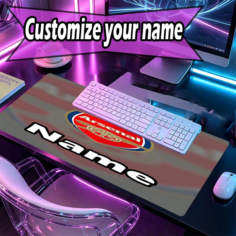 Custom Name Personalized football team Pattern Mousepad, Laptop PC Desk Mat, Decorative Desk Mat for Home Keyboard Pad Gift