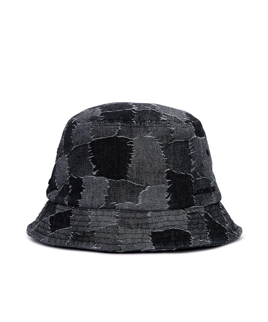 BLACKBLOND Vividi Patchwork Denim Bucket Hat (Black)