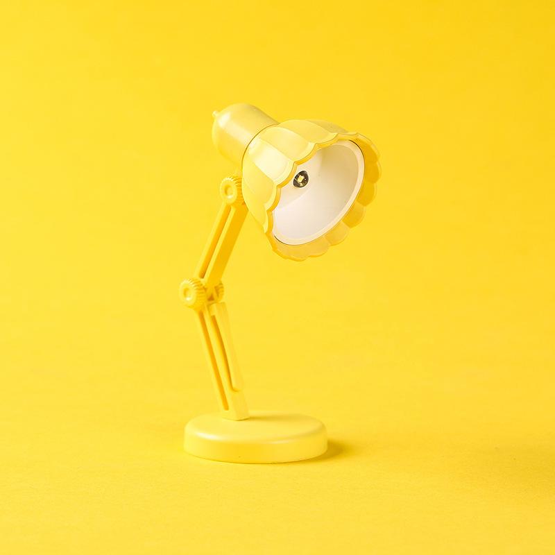 Mini lampă de birou creativă LED pliabilă, portabilă, lumină de noapte mică, culoare caldă, lampă de birou pentru lectură, cu clemă