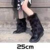 1/2pairs Winter Solid Color Leg Warmer Women Artificial Faux Fur Foot Covers Furry Leg Warmers Knee High Boots Cover