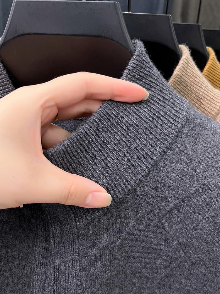 Maglieria da Uomo 100% Lana, Collo Mezzo Alto con Zip, Anno del Drago, Edizione Autunno/Inverno 2025