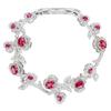 Jewelry Bracelet Red Corundum Zircon Inlaid Women's Retro Personalized Fashion Rose Mountain Camellia