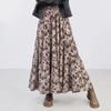 Dámská květinová maxi sukně s vysokým pasem a elastickým pasem