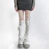 Y2k Women Leg Warmer Soft Solid Color Over The Knee Tie-up Thigh-high Leg Warmers Socks for Party Street