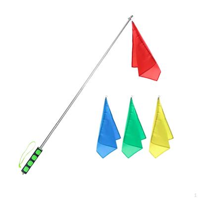 Equestrian Training Flag Flagpole Convenient Retractable Accessory High Visibility Lightweight with