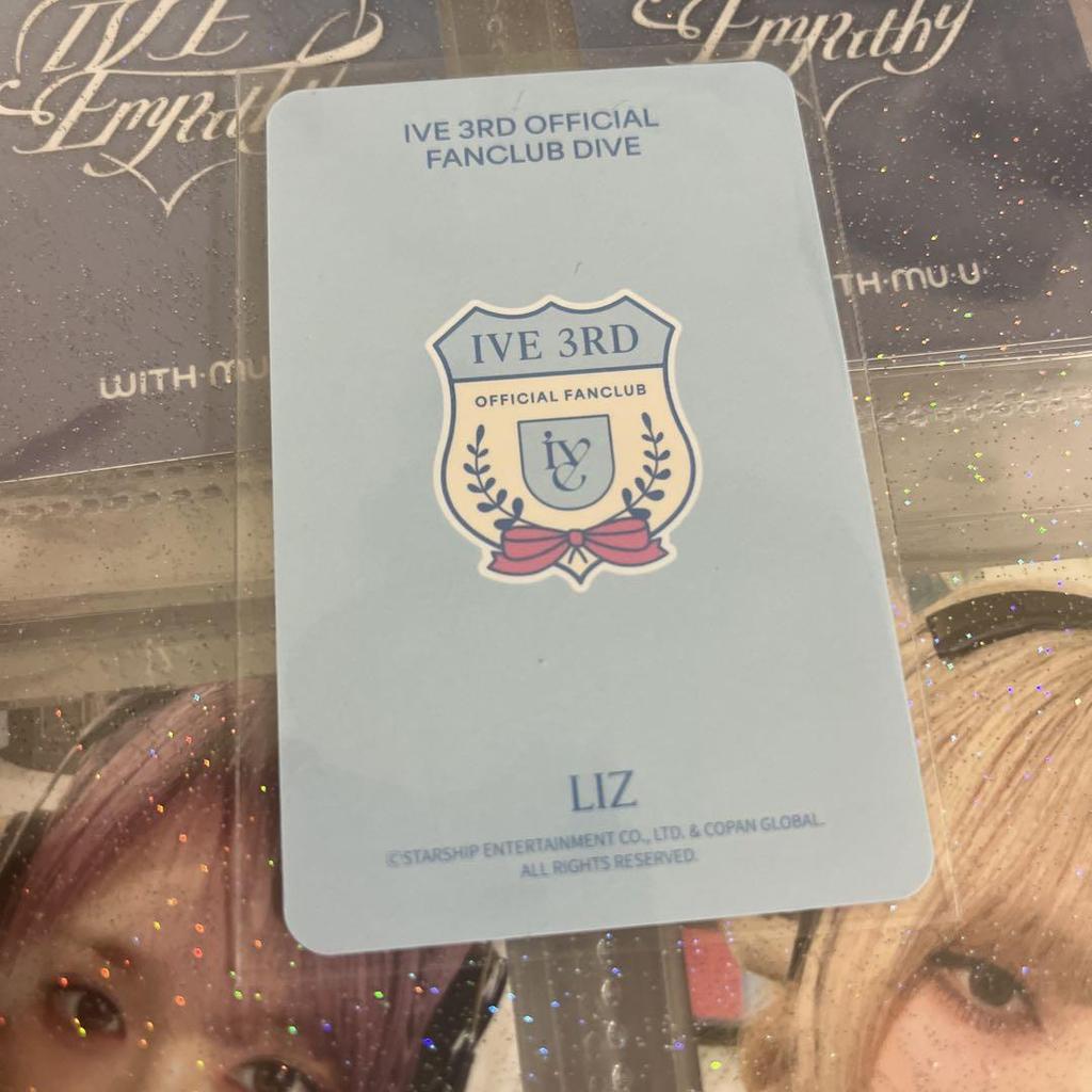 [USED] Ive Scout Dive 3rd Period Liz Fan Club Trading Card