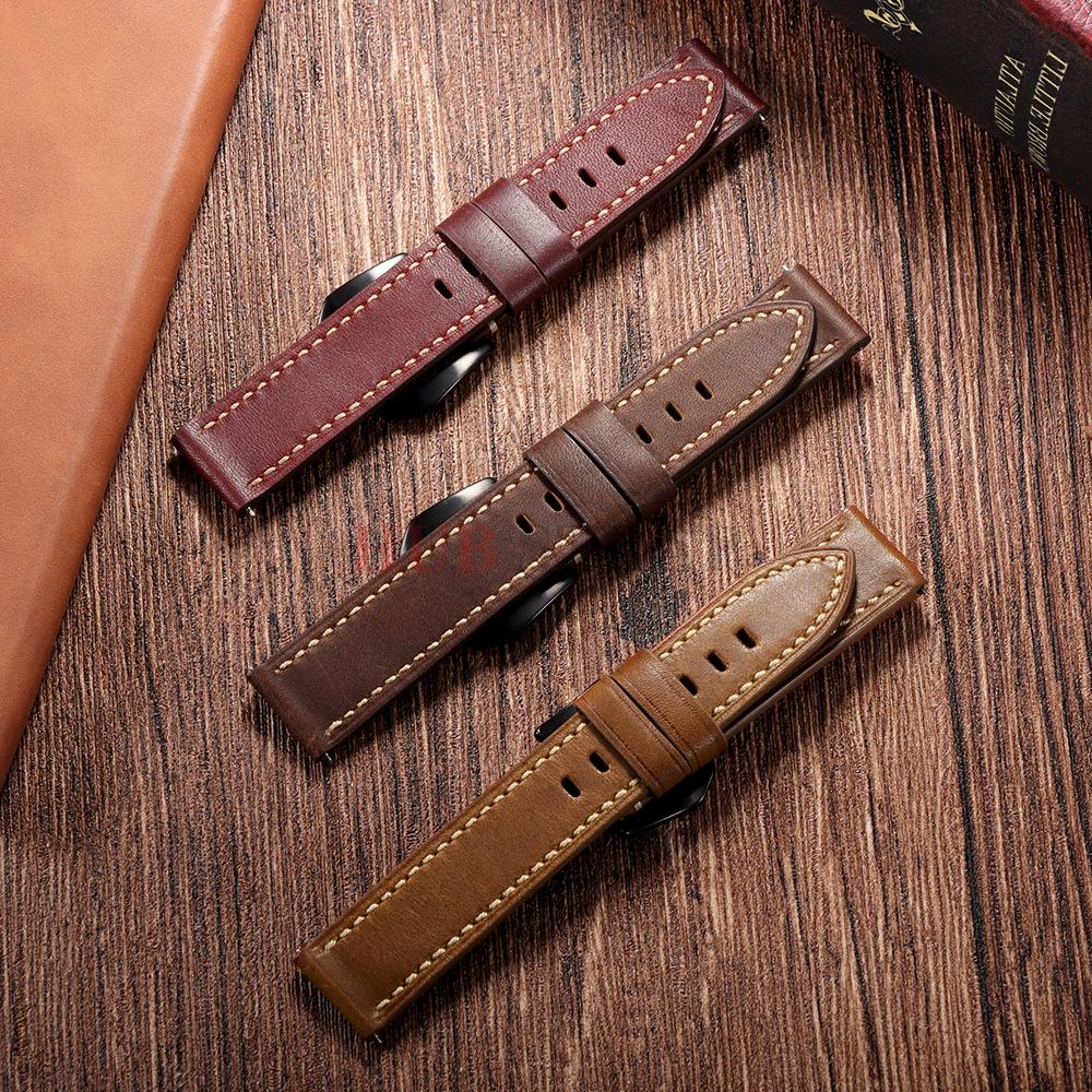 18mm 20mm 22mm 24mm 26mm Calfskin Retro Watchband Quick Release Cowhide Straps for Panerai for Omega Men Women Sport Bracelets