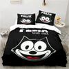 Cartone Animato Carino F-Felix Gatto Set Biancheria da Letto Copripiumino Set Letto Coperta Copricuscino Piumone king Queen Size Ragazzi Adulti Set Biancheria da Letto