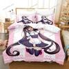 3D Print Anime Kawaii Girls Nekopara Bedding Set Single Twin Full Queen King Size Bed Set Aldult Kid Bedroom Duvet Cover Sets741