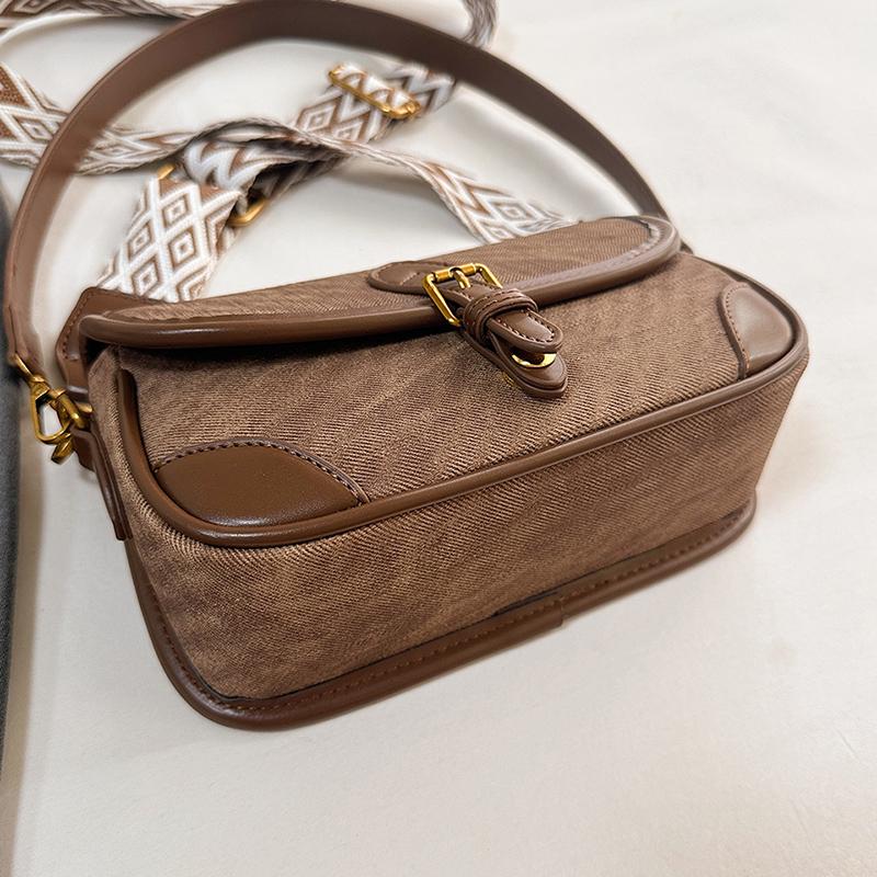 Genți de umăr pentru femei, cu design retro, geantă de mesager Tendință 2024, toamnă iarnă, cu buzunar pătrat, o geantă maro, ocazională, pentru femei