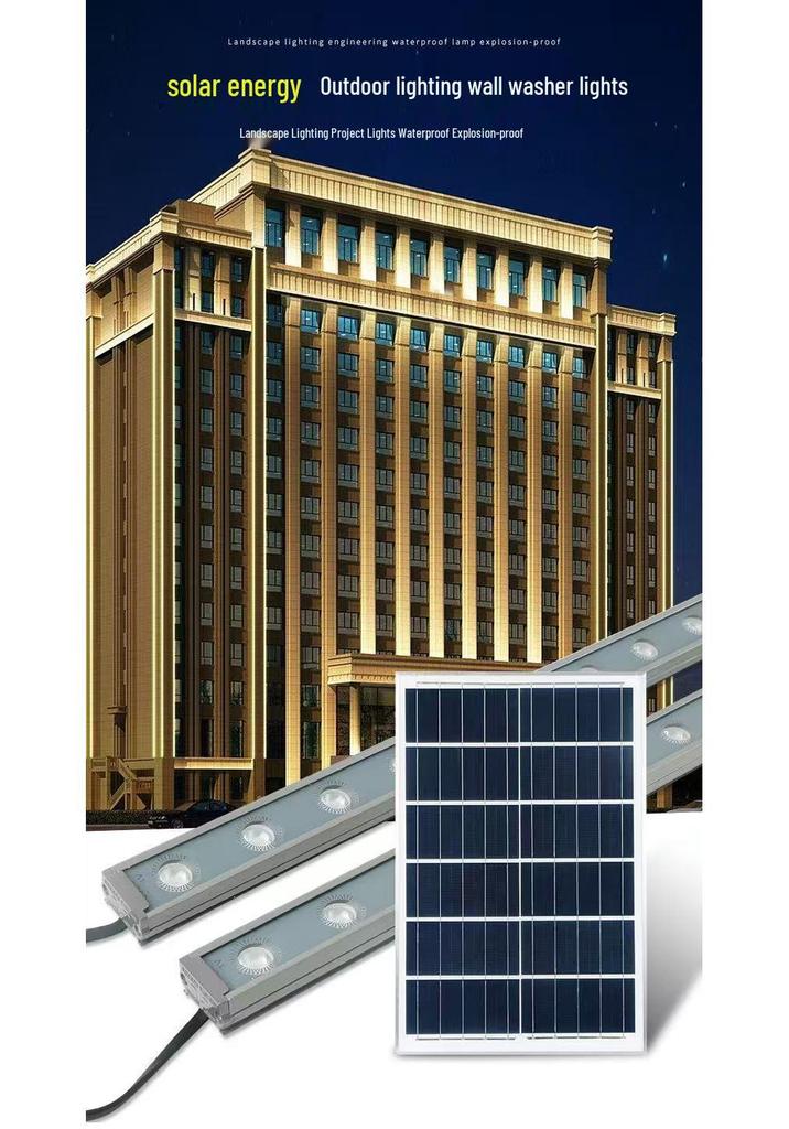 Outdoor Solar LED Wall Washer Lights for Villas and Buildings
