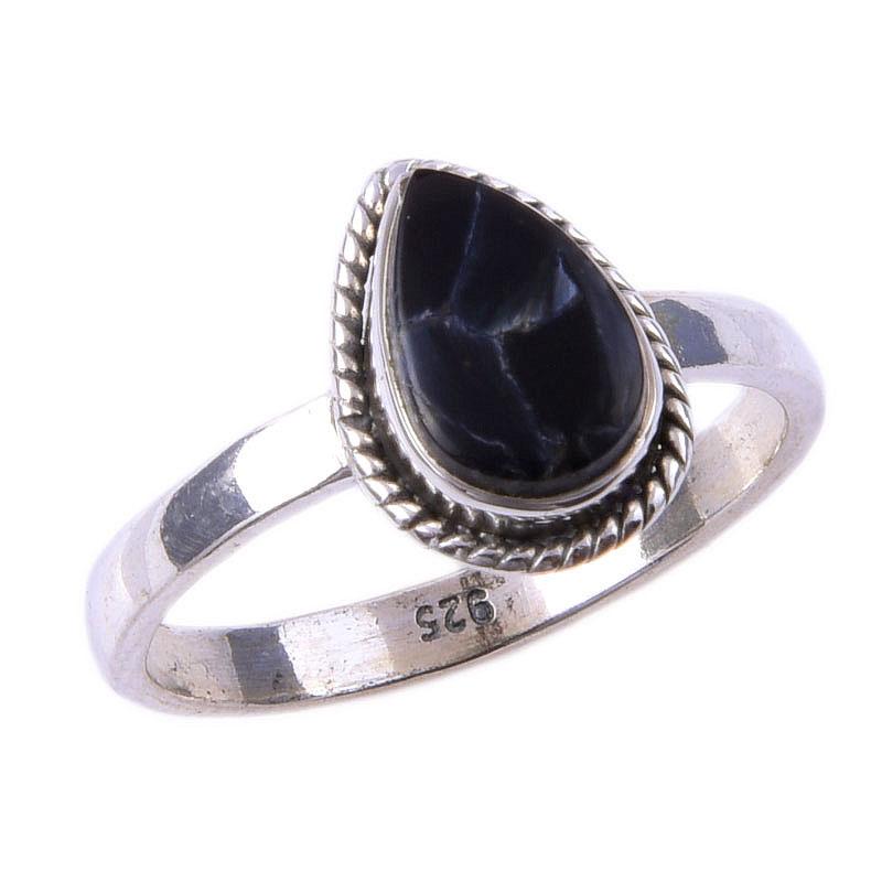 Natural Pietersite Gemstone Handmade 925 Solid Sterling Silver Ring Size 7 v0Y34