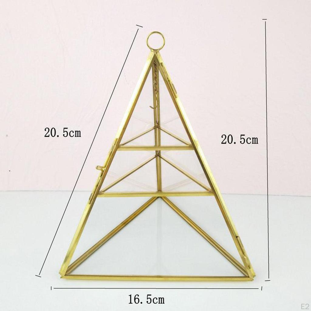 Vetrina per anelli in vetro piramidale a 3 livelli Scatola portaoggetti per collezione di gioielli da donna per bracciali