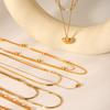 Light Luxury 18K Gold Plated Multi-Layer Stainless Steel Necklace, High-End Titanium Steel Jewelry, Non-Fading Neck Chain