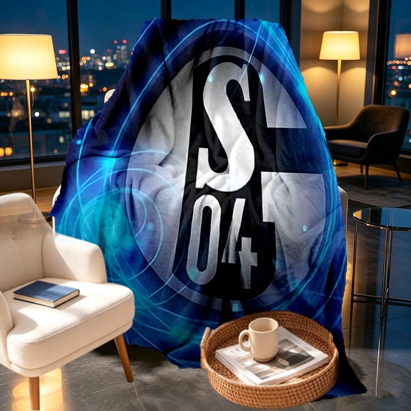 FC Schalke 04 Print Blanket - Soft & Comfortable, for Bedroom, Travel, Sofa, Home Decoration - Birthday Christmas Gift for Friend