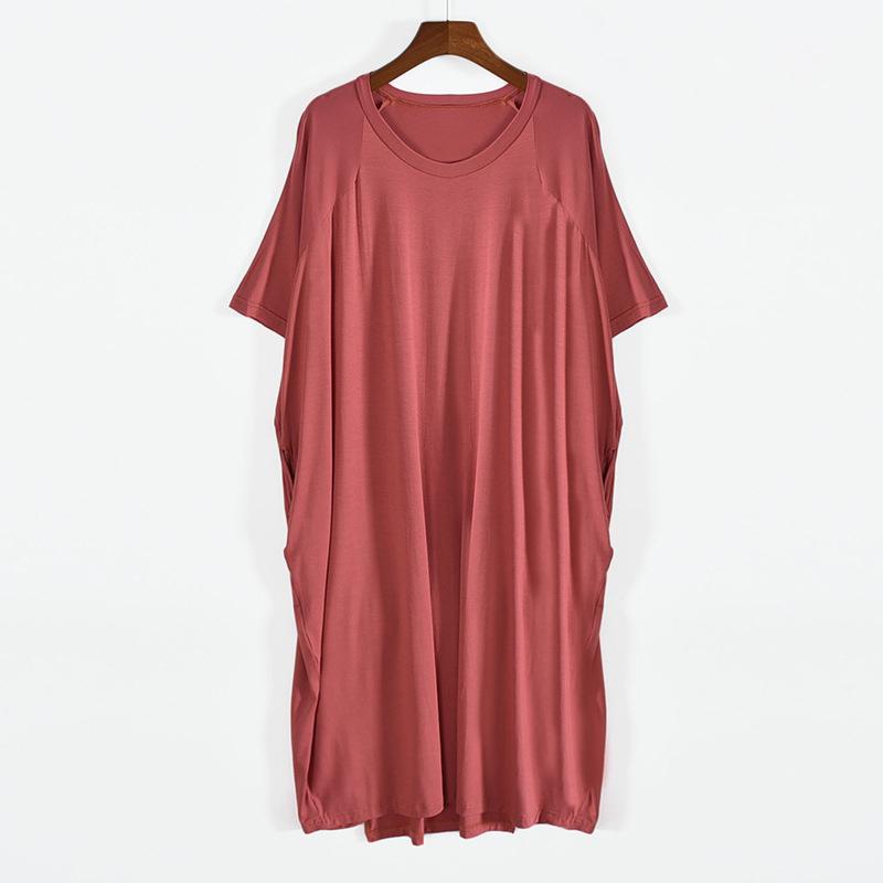 Summer Night Dress Women Short Sleeve Modal Cotton Nightshirt Female Loose Long Nightgowns Summer Women's Home Clothes