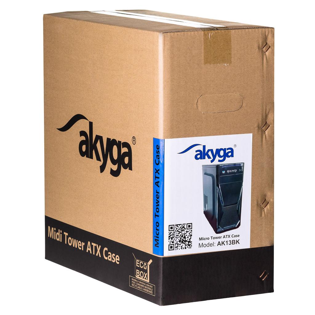 Obudowa ATX do komputera Akyga AK13BK Tower Skrzynka 2x USB 3.0 USB 2.0 czarna