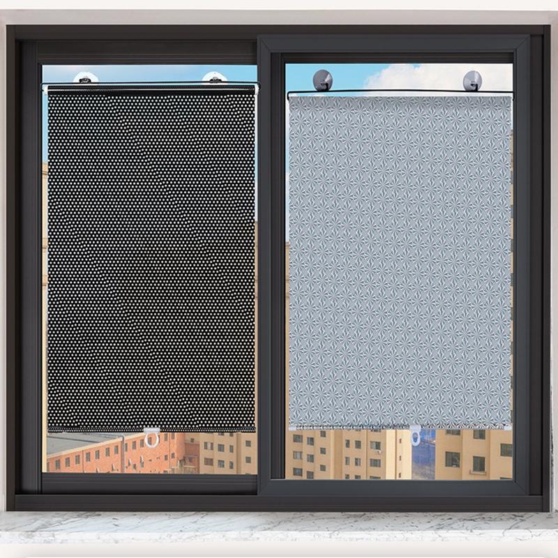 Window Glass Sunshade Roller Curtain Kitchen Shade Punch-free Suction Cup Retractable Office Heat Insulation Sunscreen Curtain
