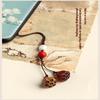 Wooden Lotus Seed Pod Phone Strap Natural Sandalwood Key Ring Anti Drop Cord Disk Holder Purse Decor