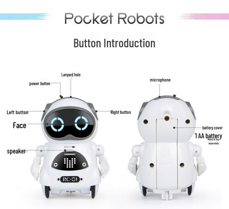 Zhile Children's Interactive Mini Pocket Robot: Multi-functional Voice-Activated Early Education Toy.